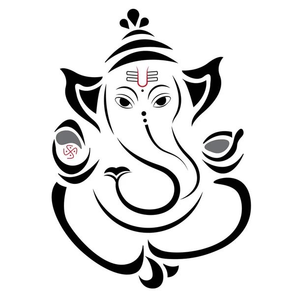 lord ganesha face in black and white stock photo - image 397984