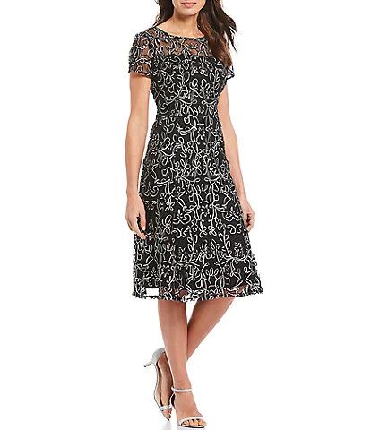 Mother of the Bride Dresses & Gowns | Dillard's Wedding Guest Dresses For Women Over 50, Petite Dresses Wedding Guest, Fall Cocktail Dress, Mog Dresses, Illusion Lace Dress, Petite Wedding Guest Dresses, Lace Outfits, Night Clothes, Capelet Dress