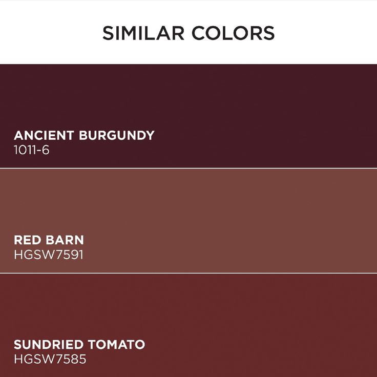 some shades of red and brown are shown in the same color scheme for different colors