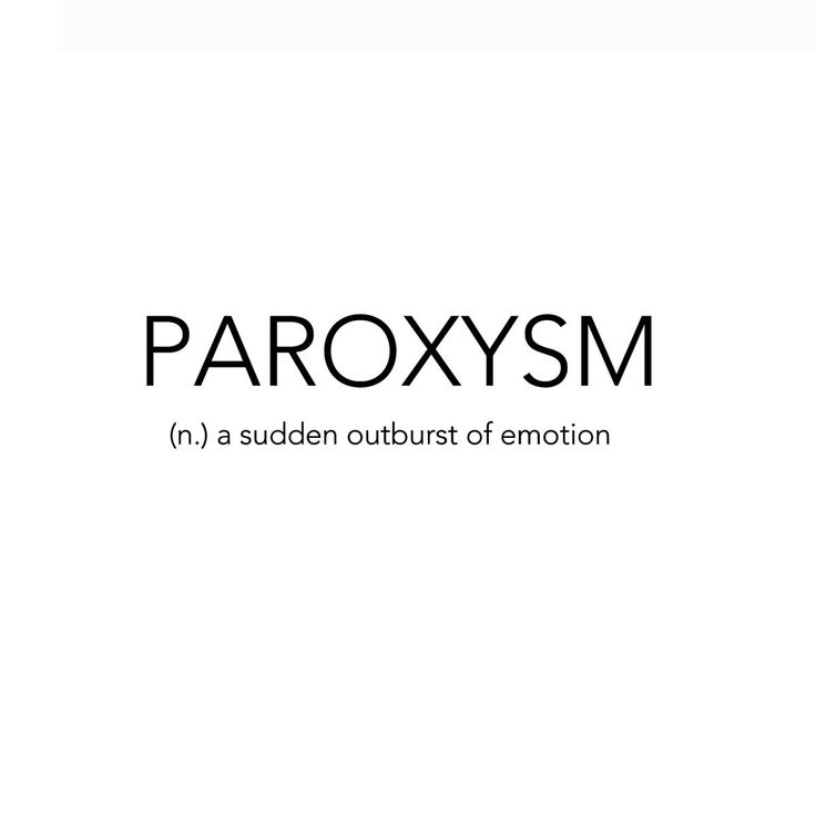 the words paroxsym are in black and white