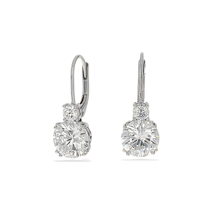 Simplicity stuns in these classic round brilliant CZ lever back earrings. Sparkling from miles away, these elegant earrings are sure to impress and delight. Details:• Round Brilliant Cubic Zirconia Stones• Rhodium Plated or 18k Yellow Gold Plated Sterling Silver• Lever-back Closure • Length: 22mm• Width: 8mm Classic Formal Cluster Earrings With Cubic Zirconia, Elegant Round Cut Diamond Cluster Earrings, Formal Earrings With Prong Setting And Round Stone, Classic Cluster Earrings With Diamond Accents And Round Cut, Formal Earrings With Round Stone And Prong Setting, Formal Earrings With Round Stone In Prong Setting, Formal Earrings With Prong Setting For Round Stones, Formal Earrings With Diamond Accents And Round Cut, Classic Round Cut Cluster Earrings With Diamond Accents