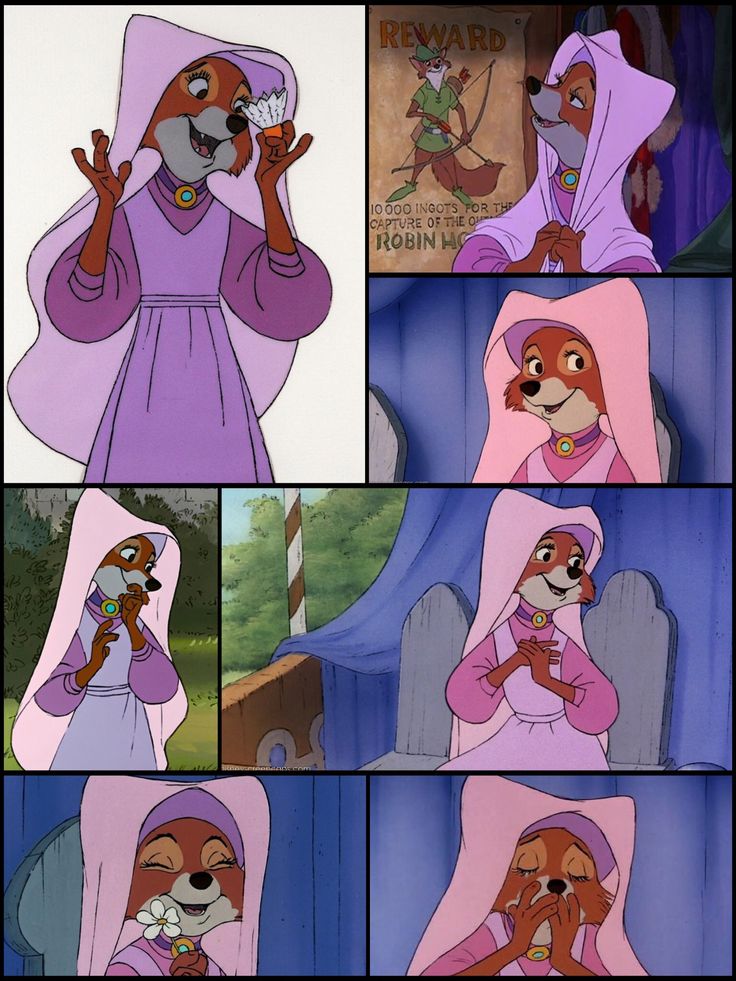 the fox and the hound cartoon is shown in several different scenes, including an animated character