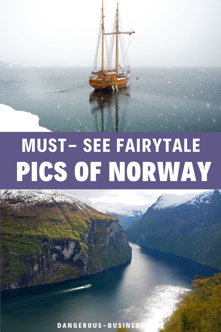 Norway Iced Boat and Fjord. With Text Reading: 50+ Pictures of Norway that Prove Norway is Straight Out of a Fairytale. Fjords In Norway, Scandinavian Country, Norway Fjords, Northern Lights Norway, Alesund, Visit Norway, Scandinavian Countries, Viking History, Norway Travel