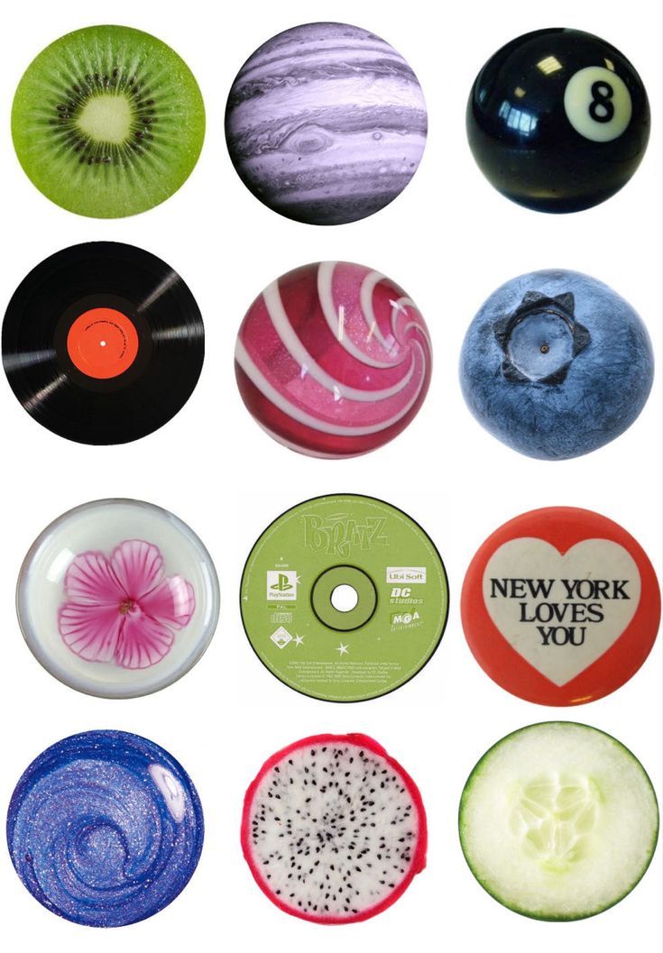 eight different colored balls with the words new york loves you written on them