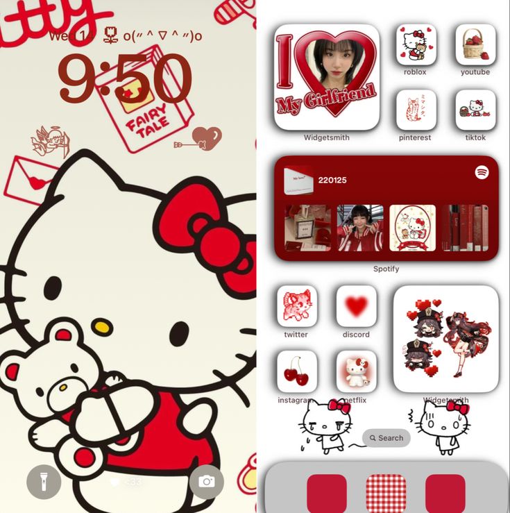 the hello kitty theme on this phone is very cute