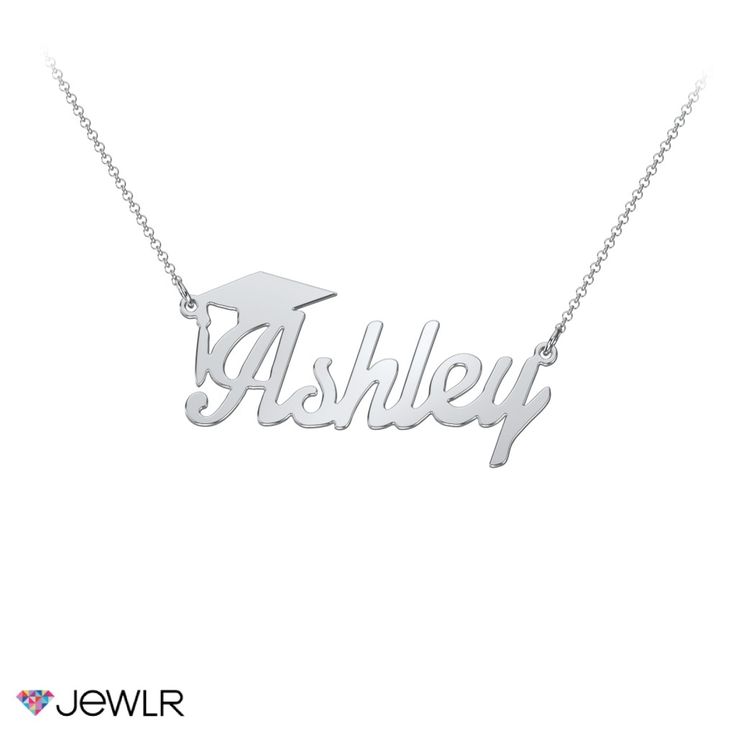 Celebrate an incredible achievement with this custom graduation name necklace! This necklace features a graduation cap perched on top of the first letter of your name or word for a commemorative touch. Personalize yours even further by adding a custom charm to make a one-of-a-kind gift for yourself or someone special. Design in our Classic style or upgrade to our Premium thickness and choose from sterling silver, gold-plated silver, white, yellow, and rose gold. Perfect alone or layered with one Personalized Silver Necklace For Graduation, Personalized Silver Necklace For Graduation Gift, First Letter Of Your Name, Meaningful Names, Bright Pictures, Custom Charms, Silver Prices, Gold Price, Graduation Cap