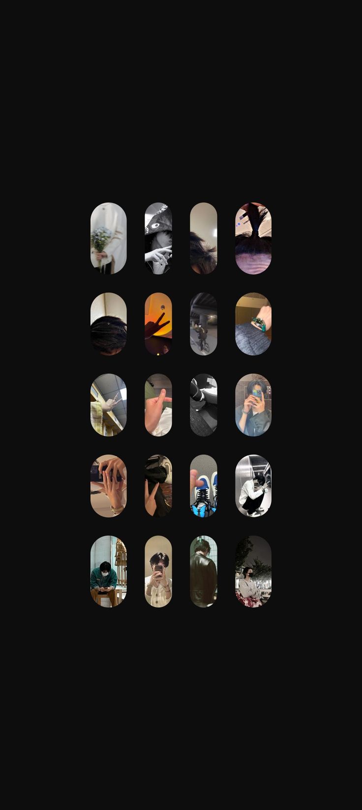 an image of many different pictures on a black background