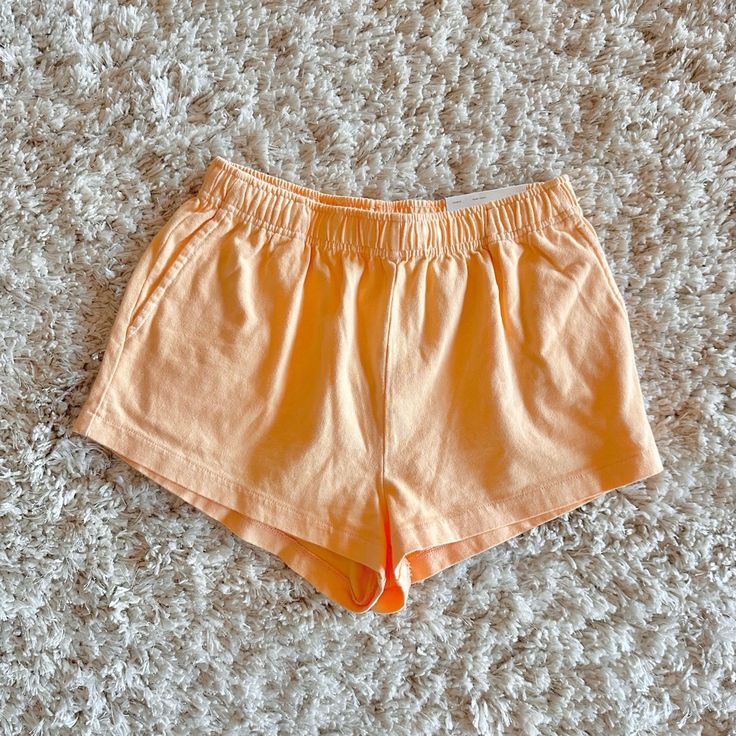 American Eagle Knit Shorts Size Xs - Brand New And Never Worn With Tags. Color Is Peach. Oversized Style. Orange Bottoms With Built-in Shorts For Loungewear, Stretch Cotton Shorts For Day Out, Casual Orange Bottoms With Built-in Shorts, Orange Loungewear Bottoms With Built-in Shorts, Orange Bottoms With Elastic Waistband For Loungewear, Orange Short Bottoms For Loungewear, Orange Short Loungewear Bottoms, Orange Stretch Shorts With Elastic Waistband, Summer Cotton Bottoms In Orange