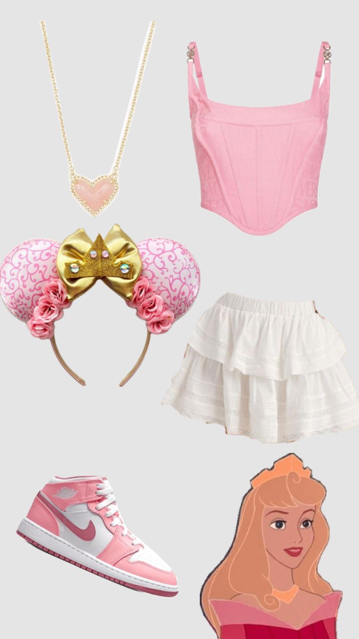 #princess #sleepingbeauty #disney #outfit #outfitinspo Disney Princess Spirit Week Outfits, Snow White Casual Outfit, Casual Princess Outfits Disney, Disney Bounding Friends, Princess Themed Outfits Disney Inspired, Cute Disney Character Outfits, Princess Outfits For Disney World, Cute Disney Themed Outfits, Disney Party Outfits Women