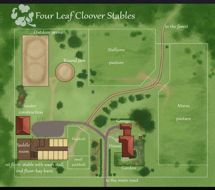 the four leaf clover stables map