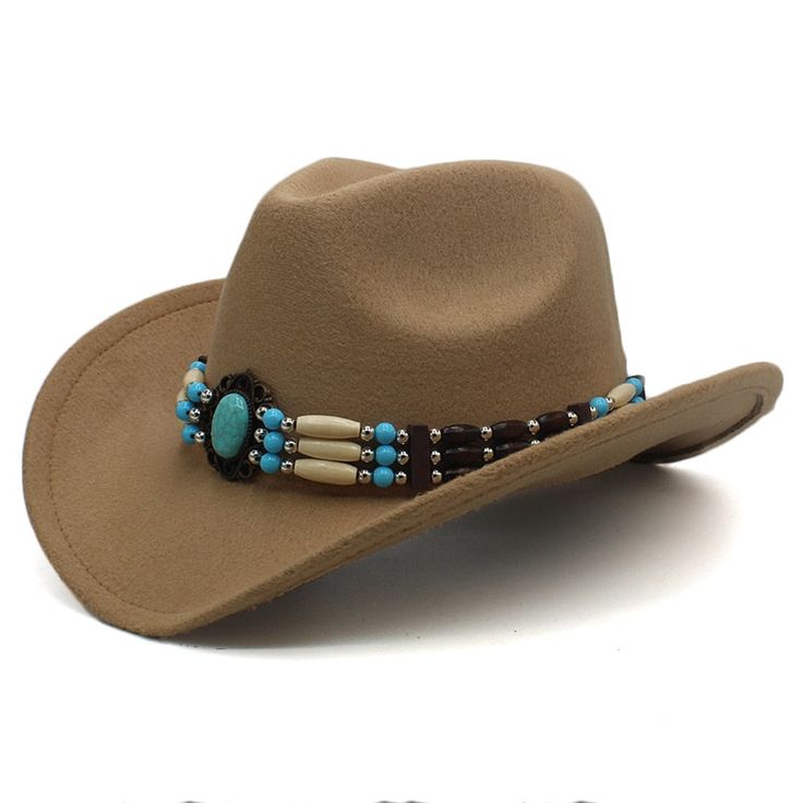 SKU:3256804571162268 Pattern Type: Solid Material: Wool Item Type: Cowboy Hats Gender: Unisex Feature: Sun protection Applicable Season: Four Seasons Western Adjustable Costume Hats And Headpieces For Outdoors, Western Style Adjustable Costume Hats For Outdoor, Adjustable Western Costume Hats For Outdoor, Brown Brimmed Costume Hats And Headpieces For Beach, Brown Brimmed Costume Hats For Beach, Casual Adjustable Felt Cap, Adjustable Casual Felt Cap, Casual Adjustable Costume Hat With Short Brim, Adjustable Western Sun Hat For Winter