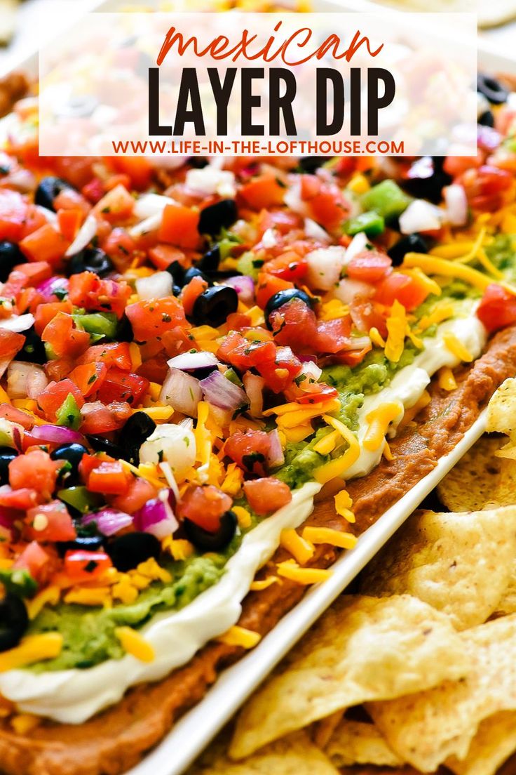 a platter filled with nachos and tortilla chips on top of a table