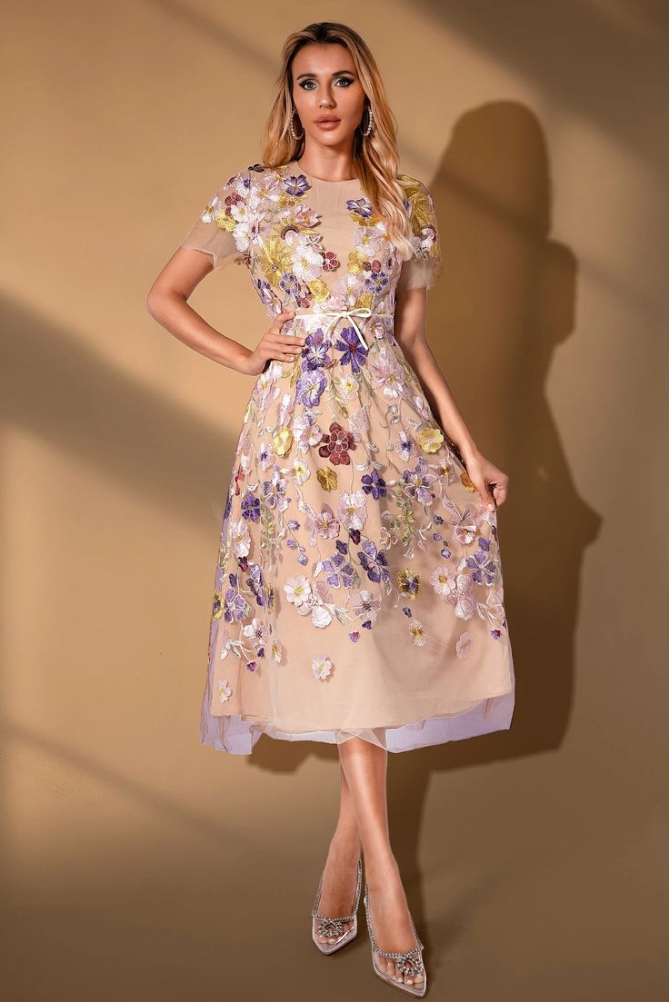 Elevate your style with this embroidered, 3D Floral Belt Midi Dress. The intricate design and texture enhance your allure, perfect for upscale parties, weddings, and sophisticated affairs. Handmade customization Fabric composition: 90% polyester fiber, 10% spandex Washing method: hand wash or dry clean Popular elements: floral Floral Belt, Belted Midi Dress, Intricate Design, Composition, Dry Clean, Hand Wash, Midi Dress, Spandex, Weddings