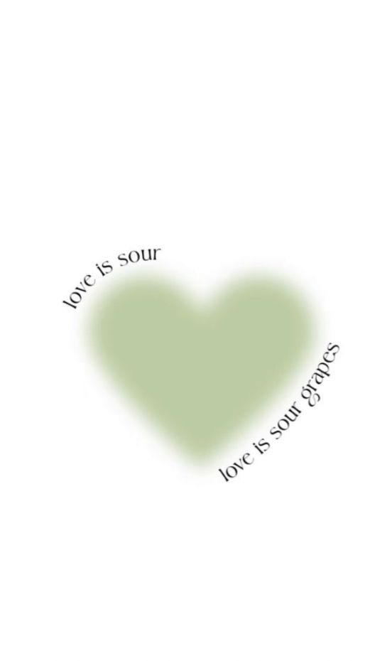 a green heart with the words wooh's sour on it