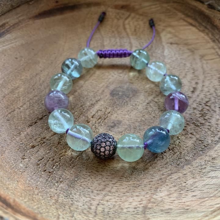 Fluorite Adjustable Bracelet Spiritual Hand Knotted Bracelets With Round Beads, Spiritual Adjustable Hand-knotted Beaded Bracelets, Adjustable Hand Knotted Spiritual Beaded Bracelets, Spiritual Hand-knotted Adjustable Beaded Bracelets, Adjustable Hand-knotted Spiritual Beaded Bracelets, Adjustable Hand Knotted Bracelets As Gift, Adjustable Hand Knotted Bracelets For Gifts, Adjustable Fluorite Bracelets For Healing, Hand Knotted Round Beads Bracelets As Gift