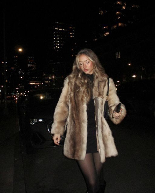 faux fur coat inspo, winter coats, fur coat outfits, fashion inspo, fur coat inspo, winter faux coat inspo, cold outfits, coats inspo, going out outfits, date night outfit Fur Coat Outfit, Chique Outfit, Cold Outfits, Mob Wife, Wife Life, Night Out Outfit, Winter Fits, Coat Outfits, Looks Chic