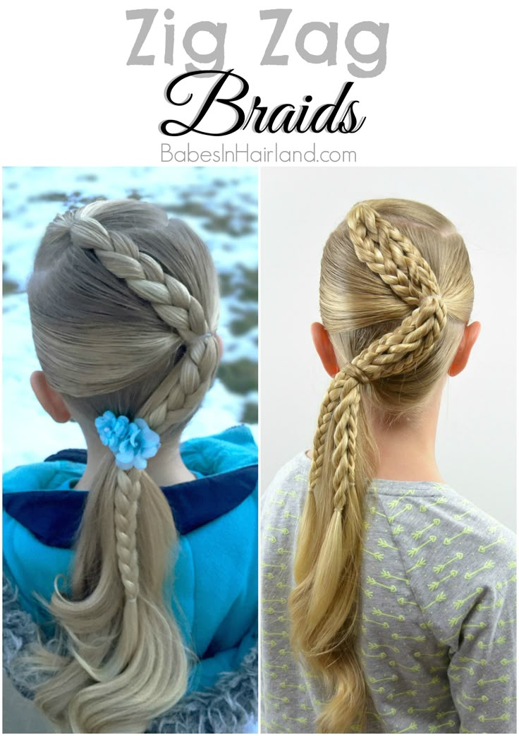 Zig Zag Braid, Girls Hair Styles, Girl Hair Dos, Girl Hair Styles, Kid Hair, School Hair, Hairstyles For Girls, Back To School Hairstyles