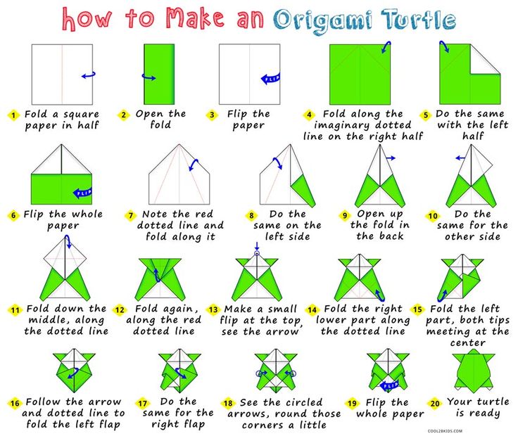 how to make an origami turtle out of paper - step by step instructions