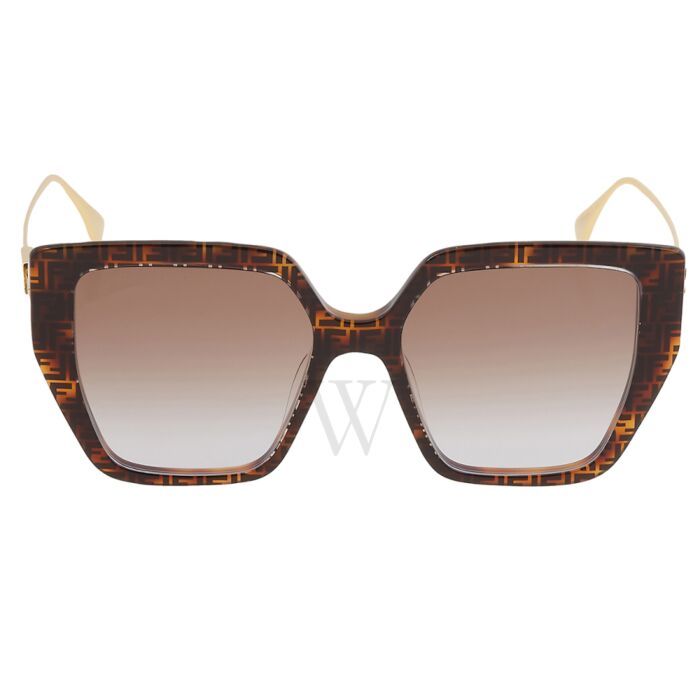 Fendi Sunglasses. Series number: FE40012U. Color code: 55F. Shape: Butterfly. Lens Width: 55 mm. Lens Bridge: 18 mm. Arm Length: 140 mm. 100% UV protection. Frame Material: Acetate. Frame Color: Havana Logo. Lenses Type: Brown Gradient. Rim Style: Full-Rim. UPC/EAN code: 192337087073. Fendi Brown Gradient Butterfly Ladies Sunglasses FE40012U 55F 55. Manufacturer's Packaging Included. Packaging Size And Color May Vary. Gradient Butterfly, Logo Sunglasses, Shape Butterfly, Ladies Sunglasses, Fendi Sunglasses, Sunglasses Logo, Swiss Military, Versace Watch, Brown Gradient