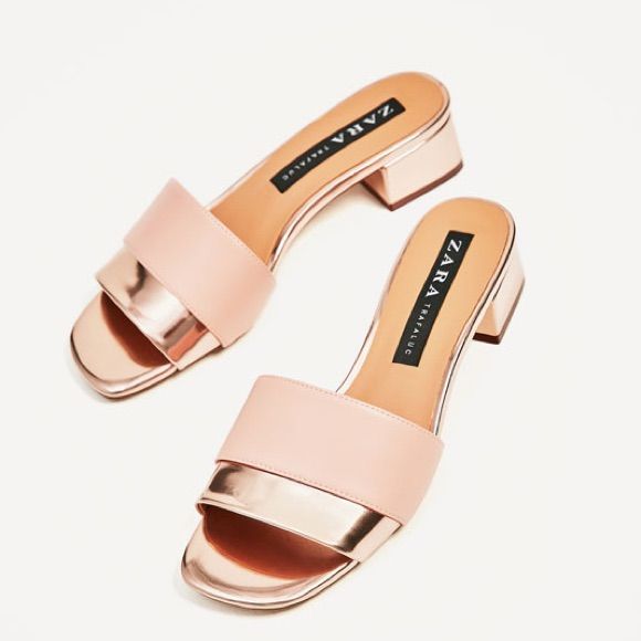 Simple Slides To Give Elegance To Any Outfit... Comfortable 1.5 Inch Heel... Euro Size 37(6.5), 38(7.5), 39 (8), 40(9) Pink Block Heel Mules For Party, Chic Pink High Heel Mules, Feminine Pink Round Toe Sandals, Pink Block Heel Sandals For Summer, Pink Flat Heel Mules For Summer, Blush Block Heel Summer Heels, Chic Pink Mules For The Beach, Feminine Pink Mules For Spring, Rose Gold Open Toe Heels For Spring