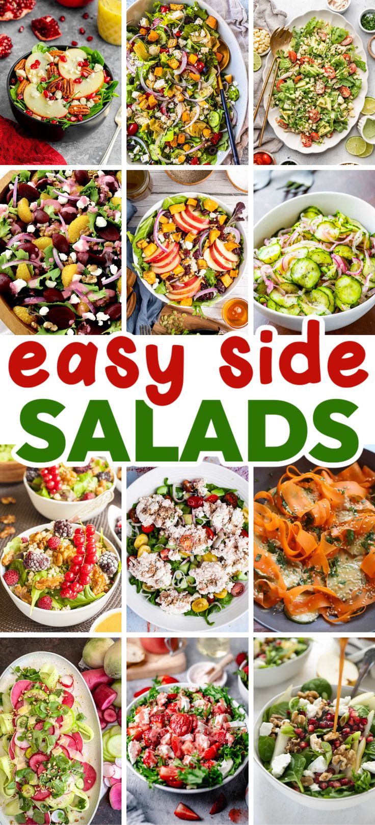 Side Salad Recipes – Side salads are a great way to elevate your meal! These are the best crisp side salad recipes that you can’t miss. Filling and flavorful, these easy and healthy side salad ideas will be loved by everyone! Best Cold Salad Recipes, Dinner Salad Recipes Side Dishes, Side Salads To Go With Sandwiches, Dinner Side Salad Recipes, Easy Sides For Dinner Simple Recipes, Quick Side Salad, Summer Salad Ideas Side Dishes, Easy Salad For Potluck, Simple Delicious Salads