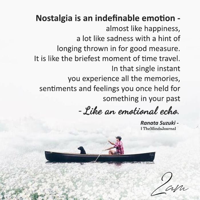 a man in a boat on the water with a quote about being an indeffiable emotion - almost like happiness