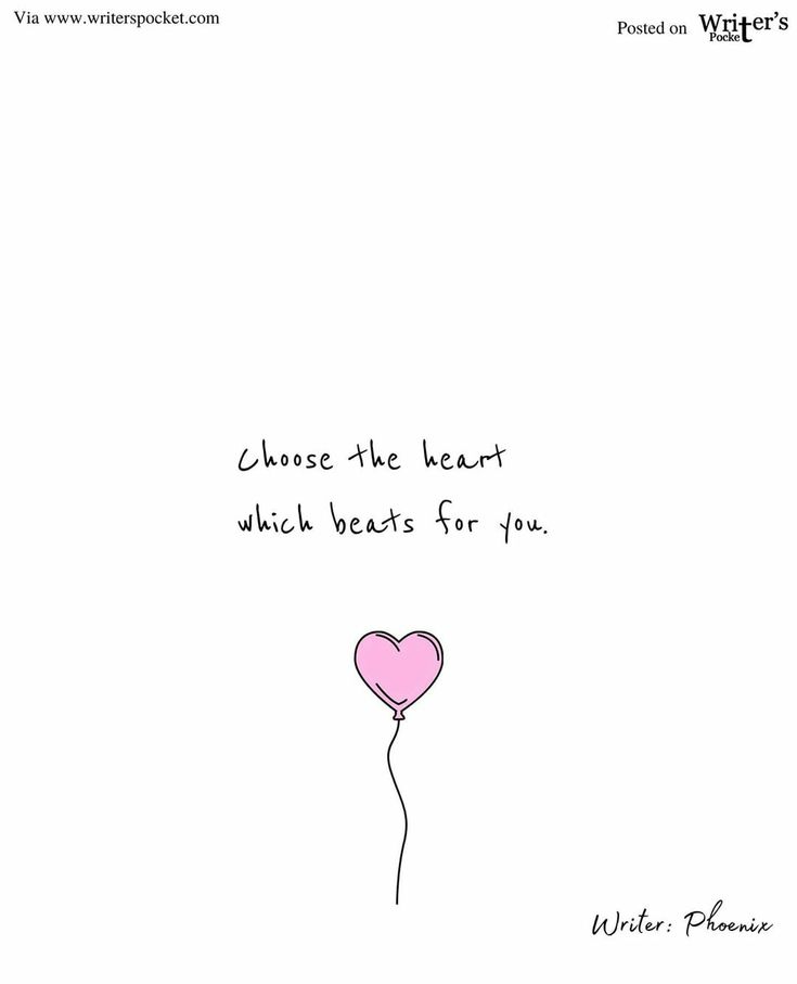 a pink heart balloon with the words choose the heart which beats for you