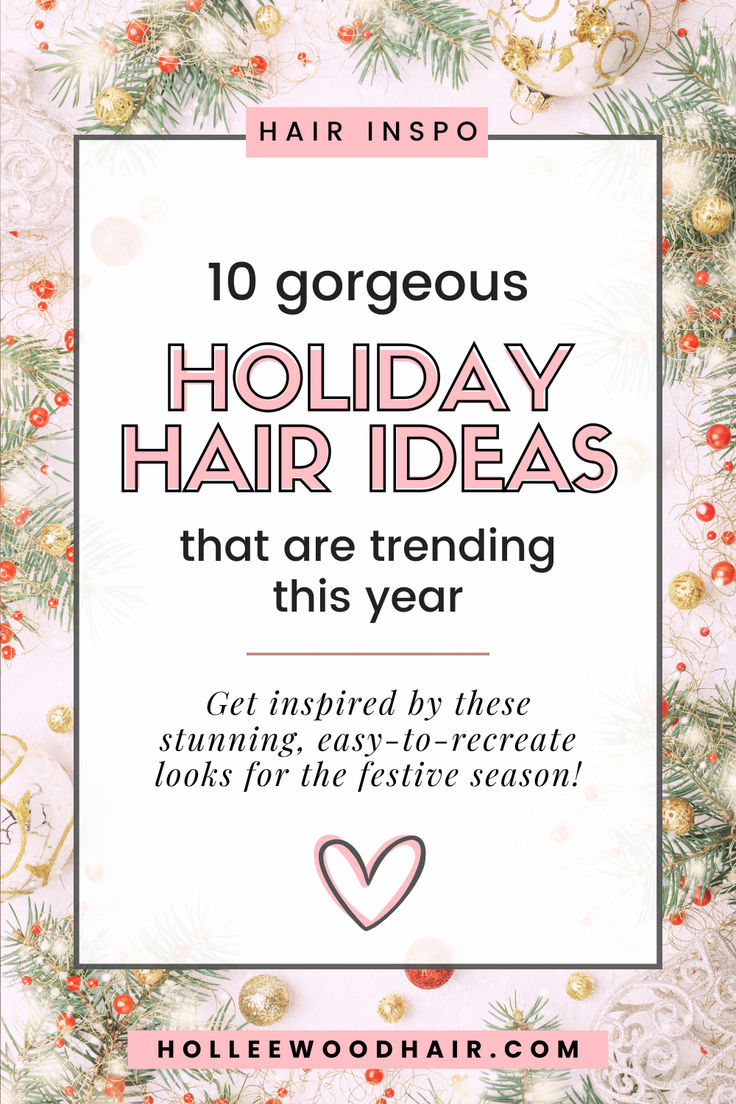 10 Gorgeous Holiday Hair Ideas That Are Trending This Year: Get Inspired by These Easy-to-Recreate Looks For The Festive Season! Holiday Hair Ideas, Current Hair Trends, Spring Hair Trends, Festive Hair, Christmas Party Hairstyles, Awesome Hairstyles, Ponytail Hairstyles Easy, Christmas Hair Accessories, Creative Hair