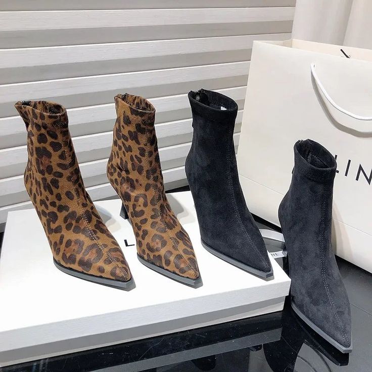 Shop women Leopard Print Women Ankle Boots now Exclusively on Aesthelook with Free Worldwide Shipping - Leopard Print Women Ankle Boots on SALE!