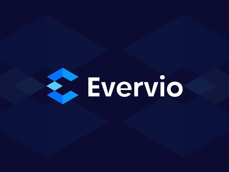 the evervio logo on a dark background with blue squares and white text that reads everviro