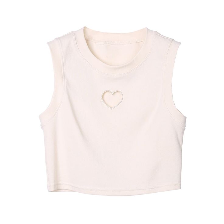 5ft 6''(168cm) tall, 100 lbs(45kg) weight and wearing a size M - Heart - Sleeveless (tank top)- Crop style- 2 colors Fitted Sleeveless Cotton T-shirt, White Cotton Scoop Neck Vest, Fitted Sleeveless T-shirt For Workout, White Stretch Crew Neck Tank Top, Fitted White Muscle Tee Casual Style, White Fitted Muscle Tee For Casual Wear, Fitted Heart Graphic Crop Top, Fitted Crop Top With Heart Graphic, White Fitted Muscle Tee For Summer