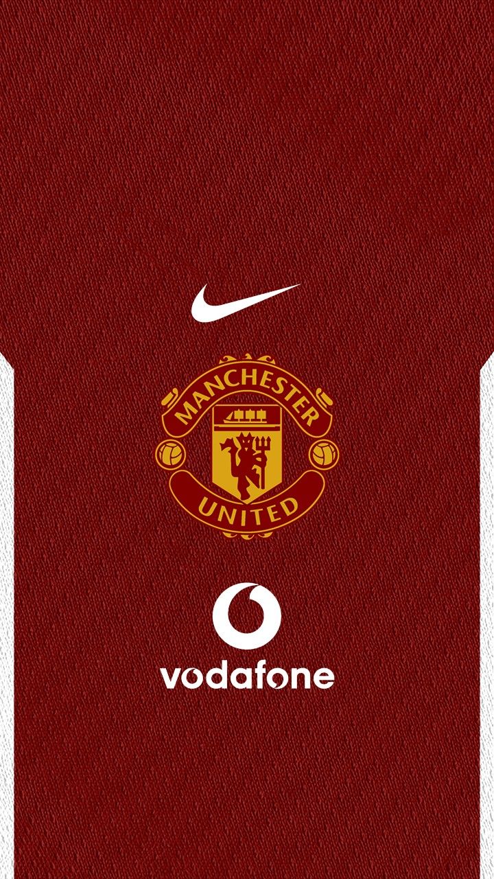 the manchester united jersey is shown in red and white