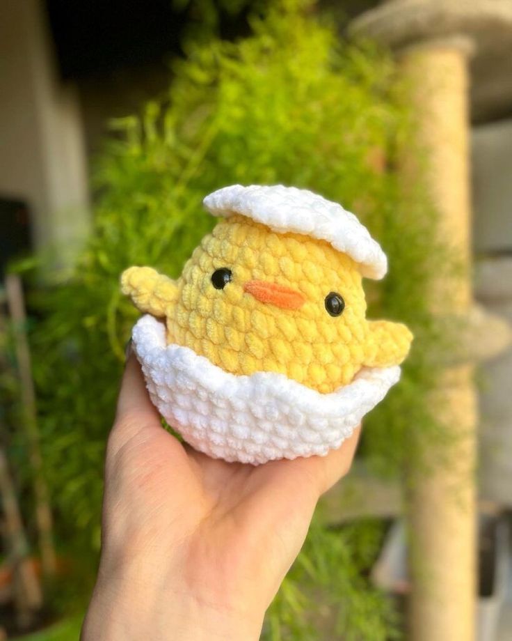 🌟 Explore delightful creations with our collection of amigurumi free pattern delights! Perfect for adding charm to your crochet projects. Crochet Easter Plushies, Free Spring Amigurumi Crochet Patterns, Easter Chick Crochet Pattern, Easter Crochet Patterns Free Amigurumi Baby Chicks, Crochet Chick In Egg Free Pattern, Easter Chick Crochet Patterns Free, Crochet Chicks Free Pattern, Adorable Crochet Animals, White Crochet Amigurumi