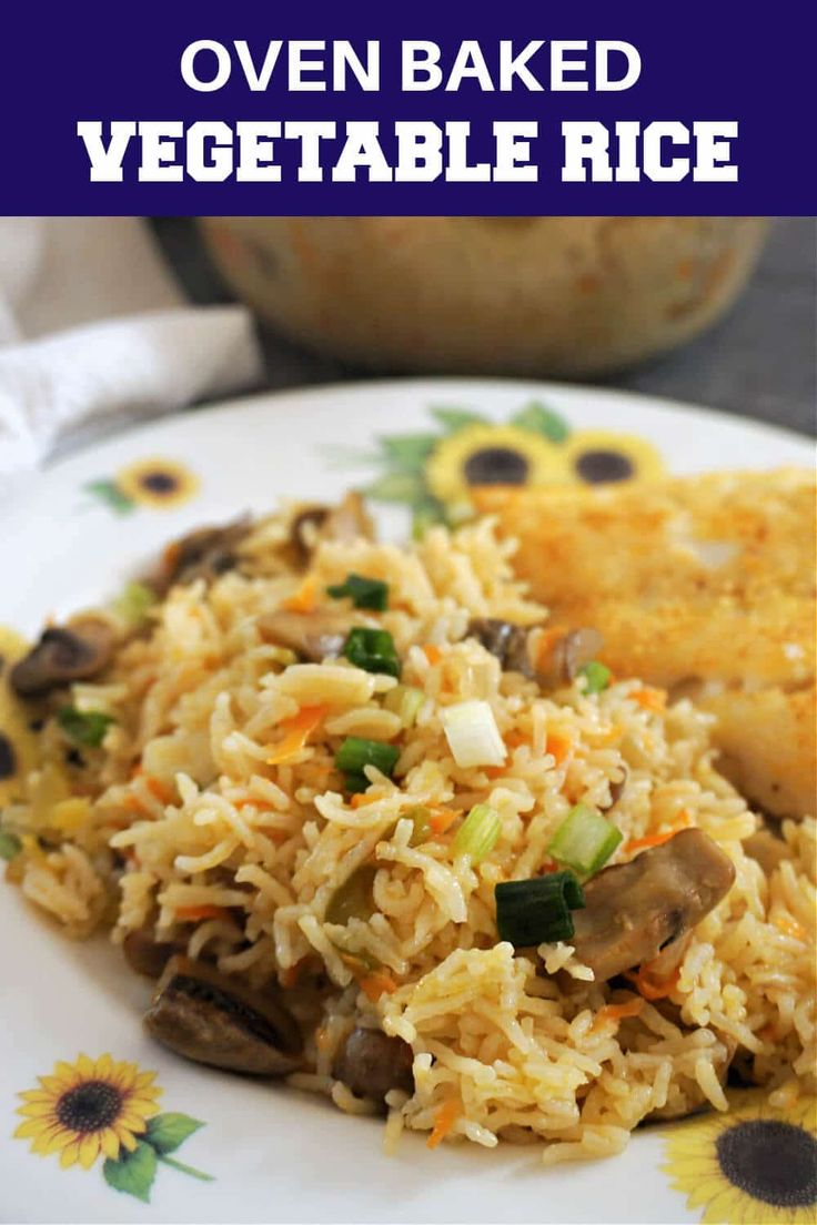 a plate with rice and vegetables on it