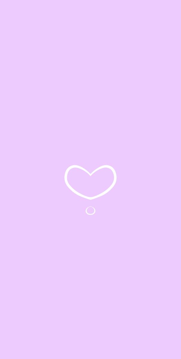 a white heart on a purple background