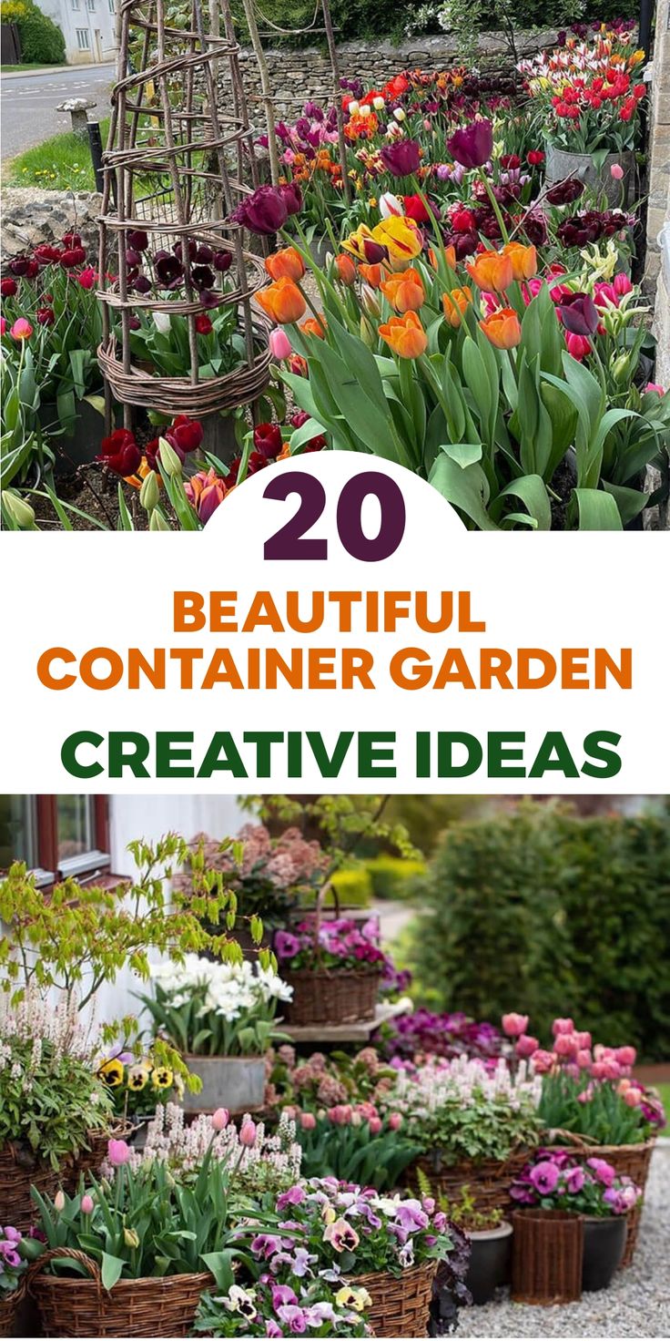 20 beautiful container garden creative ideas to try out in the garden for your home or office