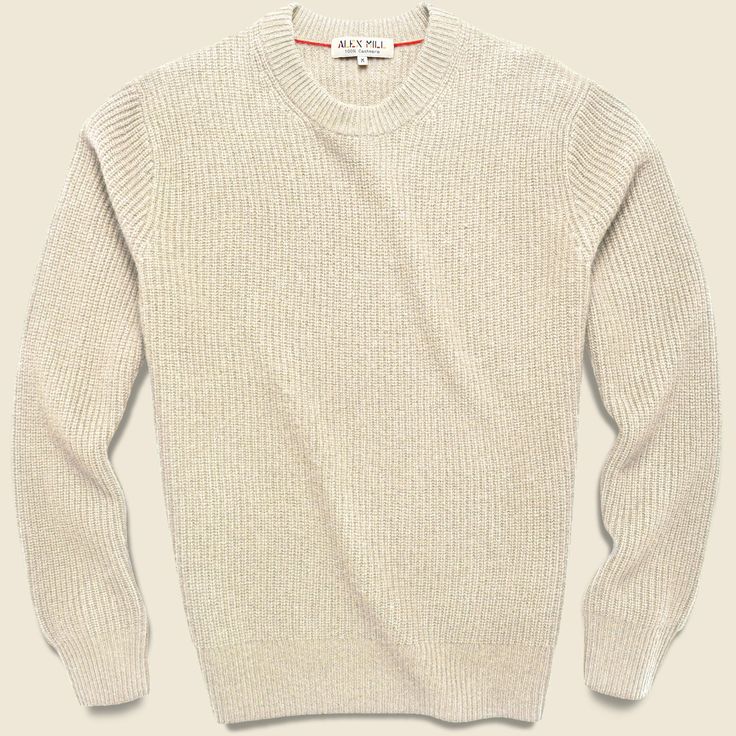 Seriously one of the softest sweaters we’ve ever felt, the Cashmere Jordan Sweater from Alex Mill is made from a substantial 2-ply, 7-gauge cashmere that has plenty of weight and warmth to become your new favorite fall layer. It’s got an easy crewneck fit and has been pre-washed and brushed for an unbelievable softness White Classic Cashmere V-neck Sweater, Soft-washed Crew Neck Winter Sweater, Luxury Beige Cashmere V-neck Sweater, Luxury Cashmere V-neck Sweater, Suede Clogs, Luxury Cashmere V-neck Sweater For Men, Fall Layers, Dark Tan, Work Jackets