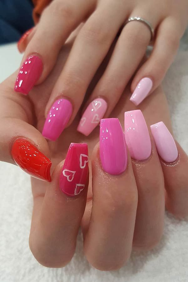 Vday Nails, Nails Dip, Valentine's Ideas, February Nails, Nail Designs Valentines, Nails Aesthetic, Nails For Kids, Nails Pink, Nails Gel