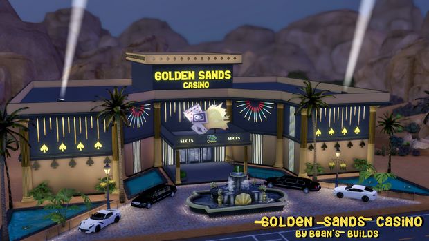 the golden sands casino in las vegas is lit up at night