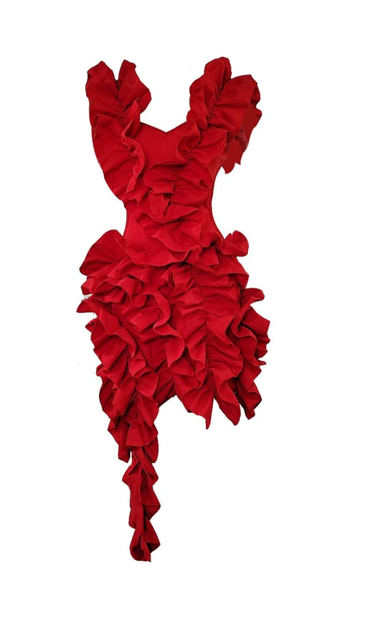 CUTOUT RUFFLE TIERED DRESS IN RED Red Short Dress, Ruffle Dresses, Moleskine Journal, Ruffle Tiered Dress, Pretty Heels, Designer Headbands, Dream Closets, Blue Zones, Cutout Design