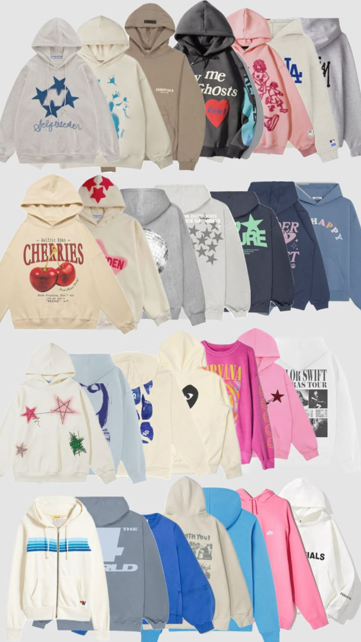 Some hoodies! Why Aesthetic, Sweat Gris, Aesthetic Hoodies, Cute Clothing Stores, Otaku Mode, Samurai Armor, Tokyo Otaku Mode, Casual Preppy Outfits, Trendy Outfits For Teens