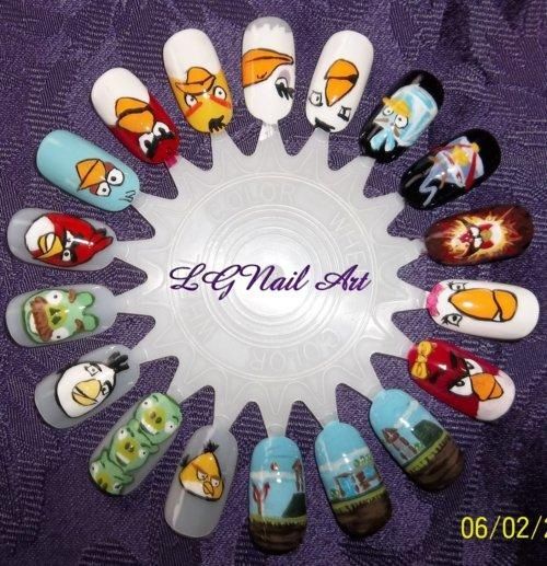 Angry bird nails Bird Nails, Angry Bird, Angry Birds, Nail Ideas, Art Inspo, Nail Art, Birds, Nails, Art