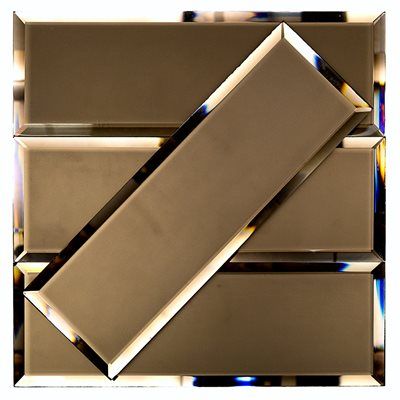 an abstract design made up of squares and rectangles in gold, silver or black