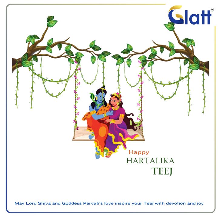 an image of two people sitting on a swing with the words happy hartika teee