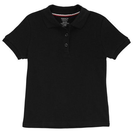 This Short Sleeve Interlock Polo is one of our most popular styles and is a school uniform essential. This feminine fit polo features a picot flat knit collar and 3 cute flower buttons on the placket. Dress it up or dress it down, she'll be able to express her style in the classroom or on the playground. Size: 7.  Color: Black.  Gender: female.  Age Group: kids. Toddler School Uniforms, French Toast School Uniforms, Girls School Uniform, Polo Shirt Girl, Toddler School, Uniform Shirts, Girls School, Girls Uniforms, Girls Long Sleeve