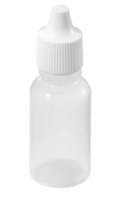 an empty bottle with a white lid on a white background