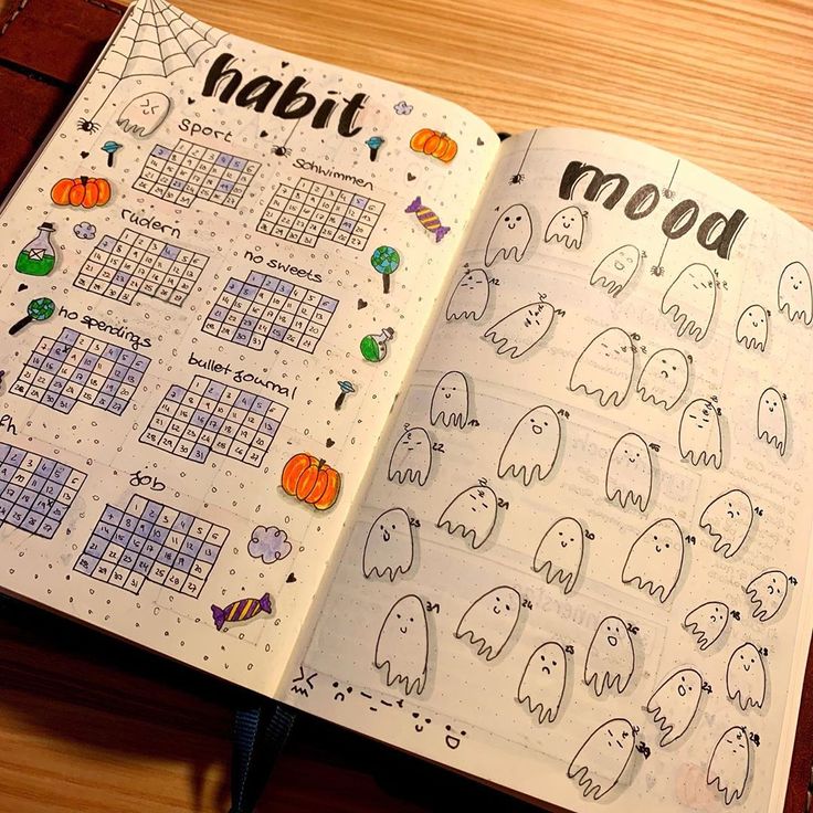 Myli on Instagram: “Last but not least, octobers habit and mood trackers 🎃 I love how the little ghosts turned out 🥰 seems like I‘ve been a little sleepy last…” October Tracker Bullet Journal, October Bujo Habit Tracker, Ghost Mood Tracker, Habit Tracker Halloween, October Mood Tracker Printable, October Sleep Tracker, Halloween Habit Tracker, Ghost Bullet Journal, Halloween Mood Tracker