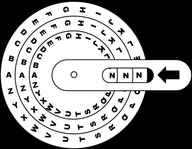 an arrow pointing to the center of a circle with letters and numbers on it, vintage line drawing or engraving illustration