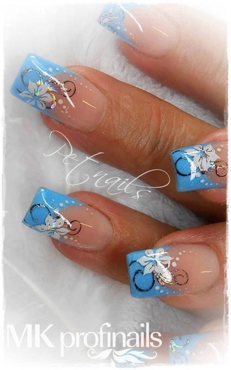 Spring Nail Art Designs Pretty Glitter, Nail Tip Designs, French Tip Nail Designs, Finger Nail Art, French Nail Designs, Pretty Nail Art Designs, Pretty Nail Art, Nail Designs Glitter, Pedicures