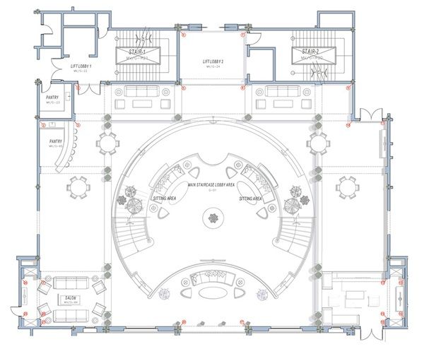 the floor plan for an office building